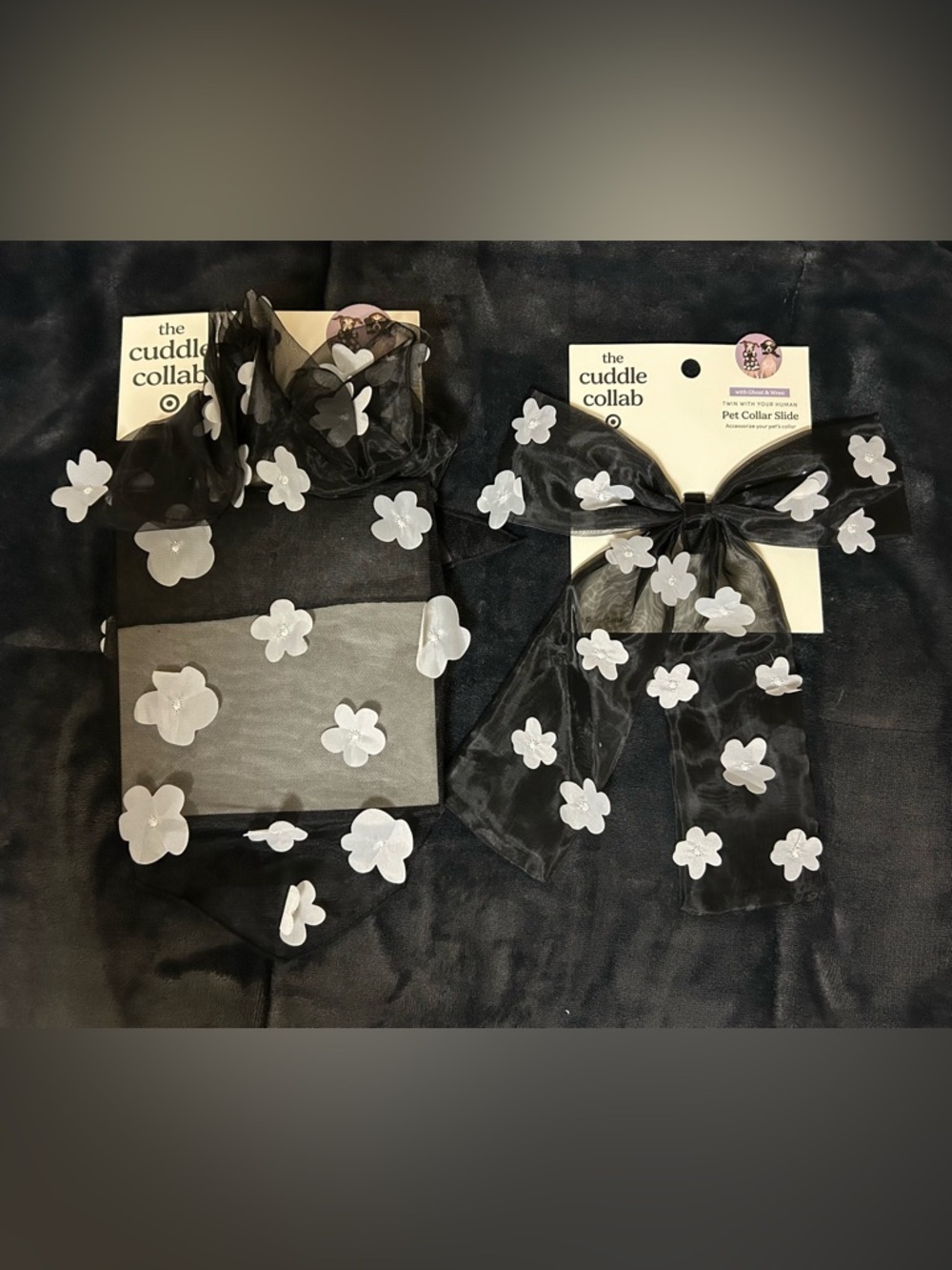 The Cuddle Collab Hair Twister & Bandana Dog Set, Pet Collar Slide